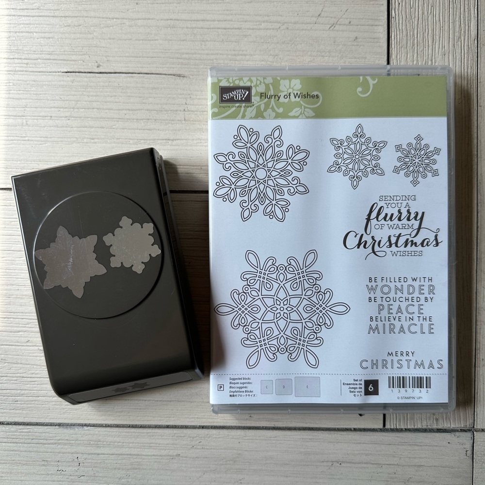 NWT Stampin’ Up! Flurry of Wishes + Punch